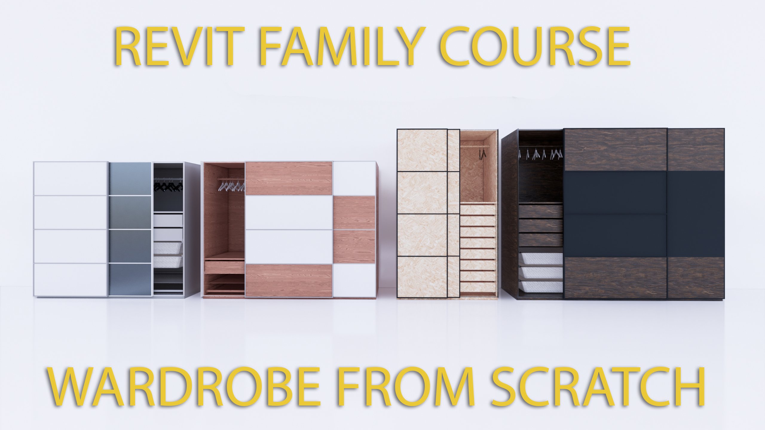Create full parametric wardrobe in Revit Family from scrath