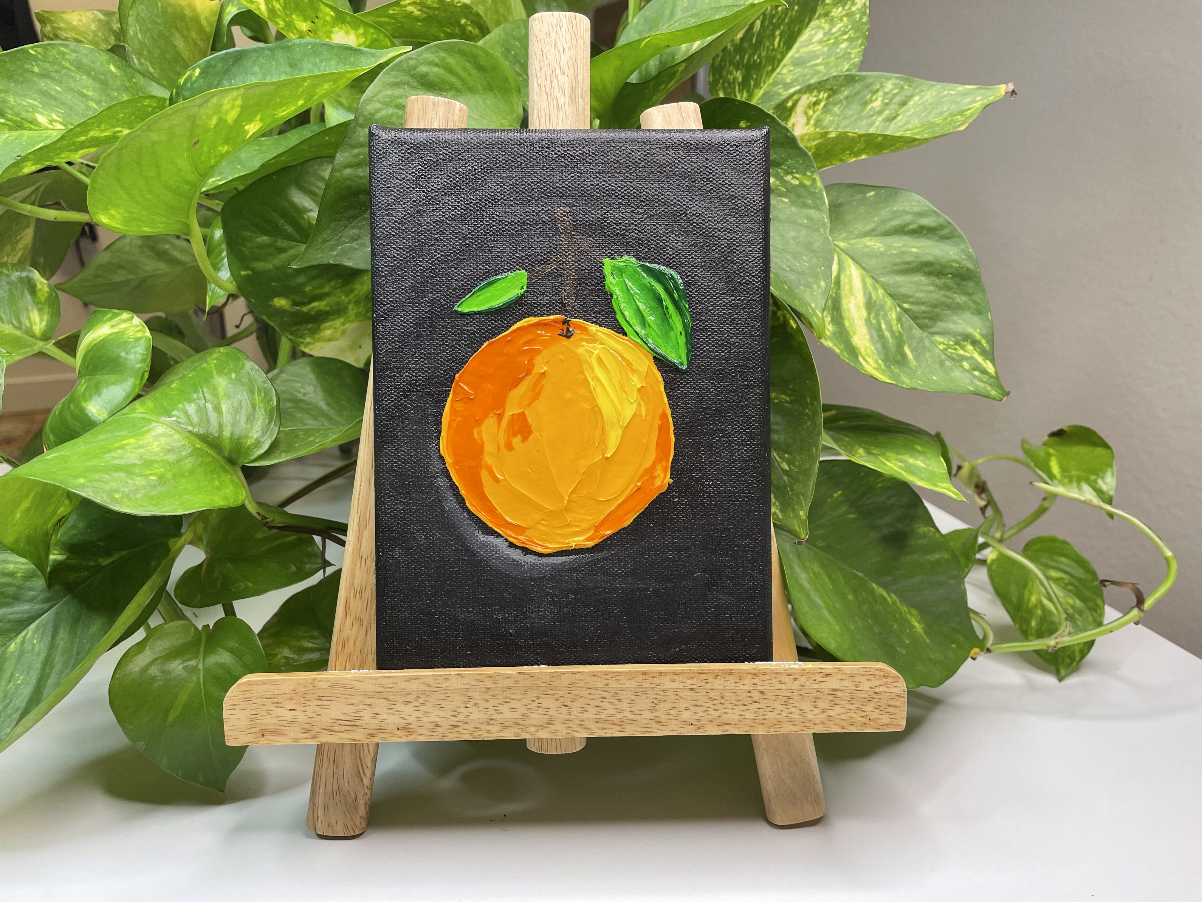 Orange Acrylic Painting- Impasto Painting Beginners Guide/ Palette ...