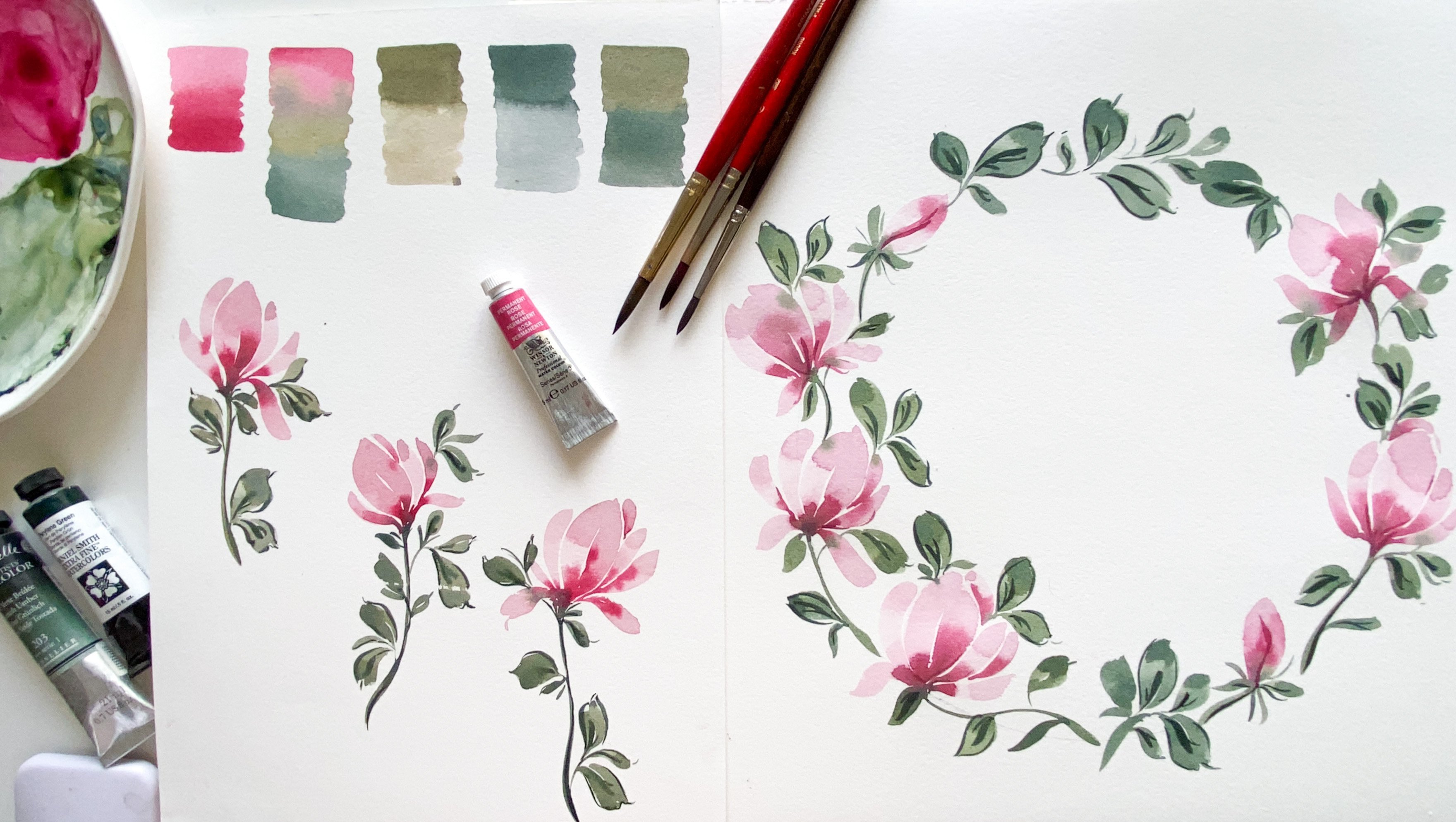 Learn to Paint Loose Watercolour Magnolia Flowers, Manushree Mishra