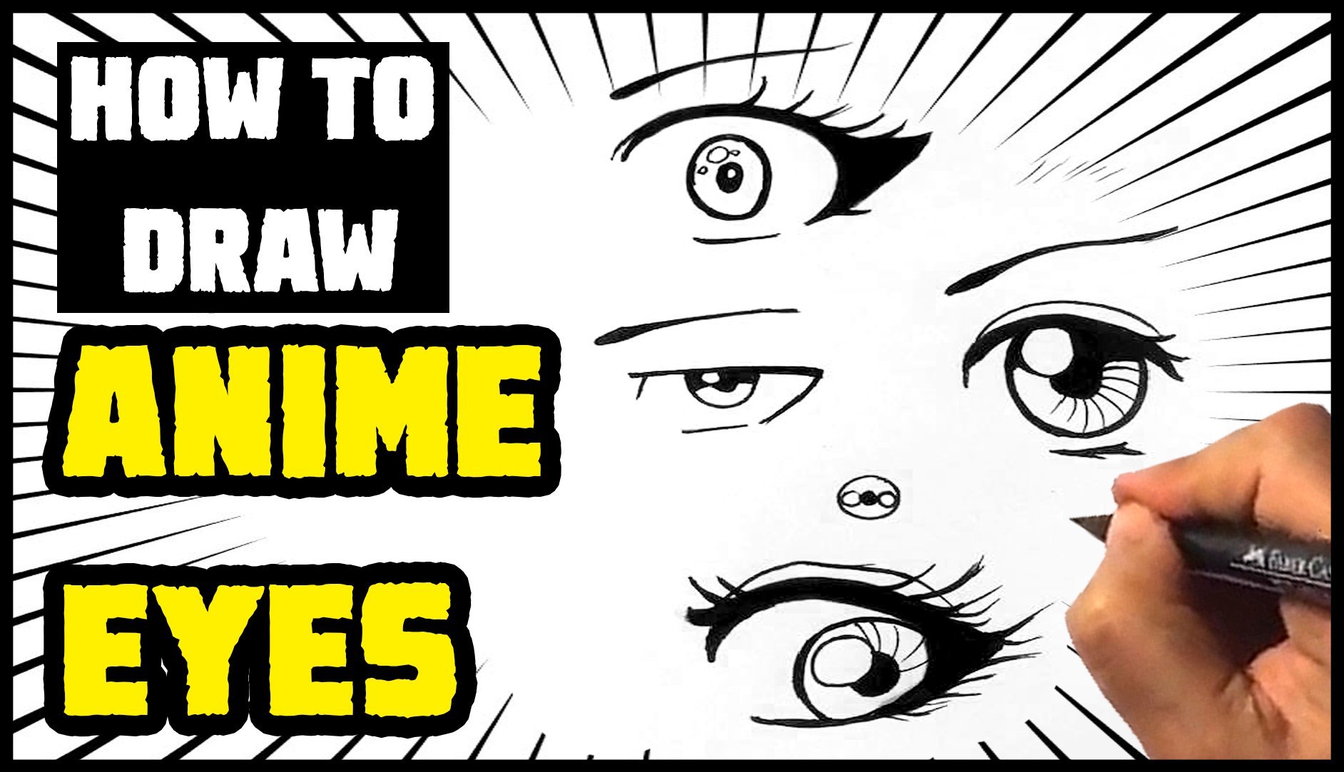 Como desenhar olhos - Masculino & Feminino (How to draw eyes