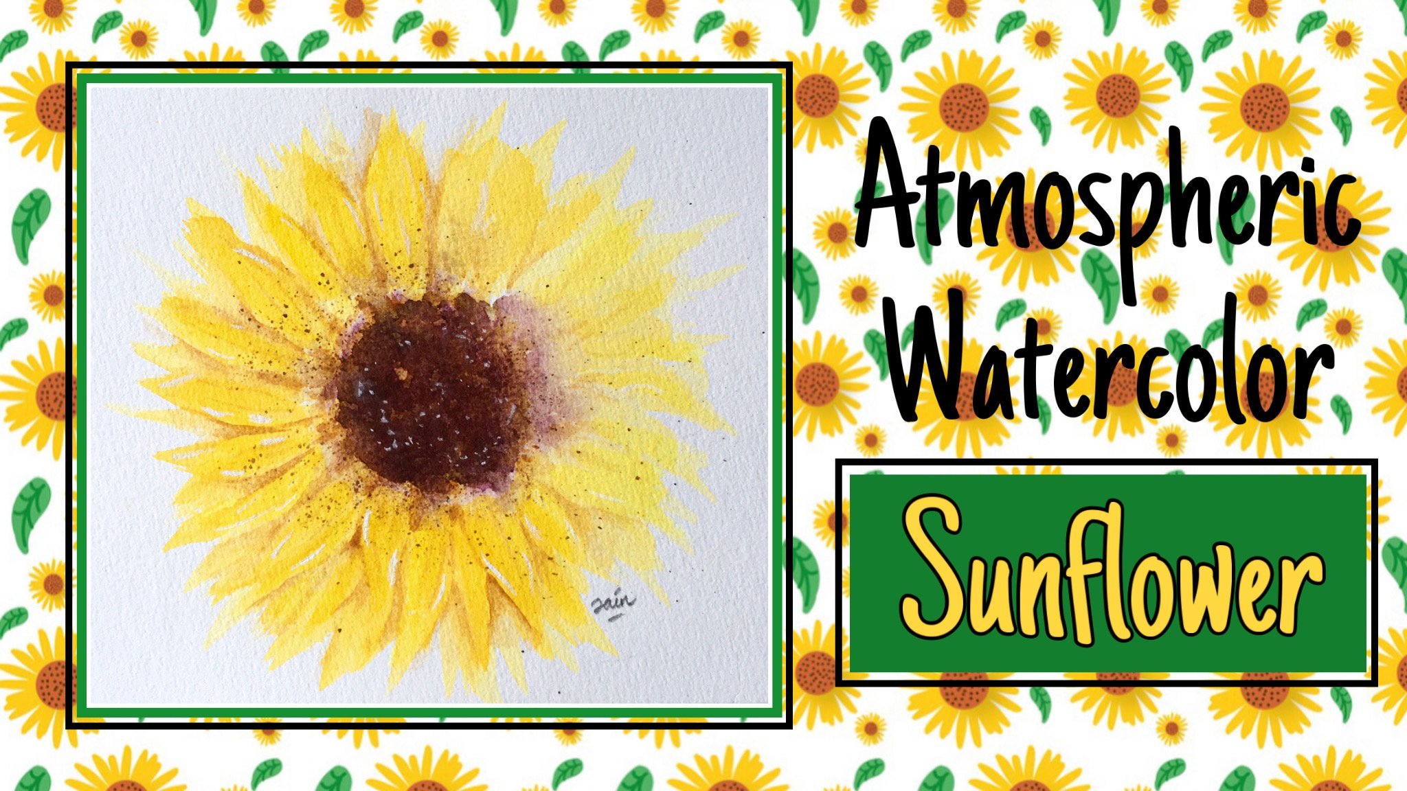 acuarela | pintura girasol | acuarela suelta | acuarela atmosférica |  Zainab Mohamad Ali | Skillshare