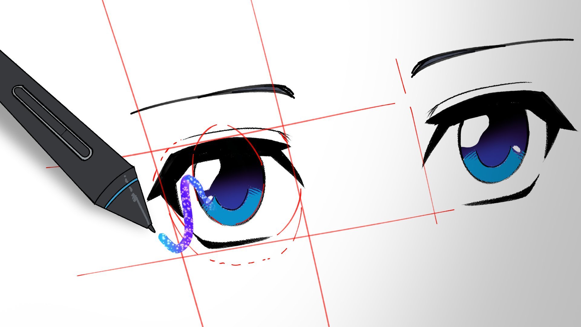 On Screen: 12 Different Eyes, Anime Drawings