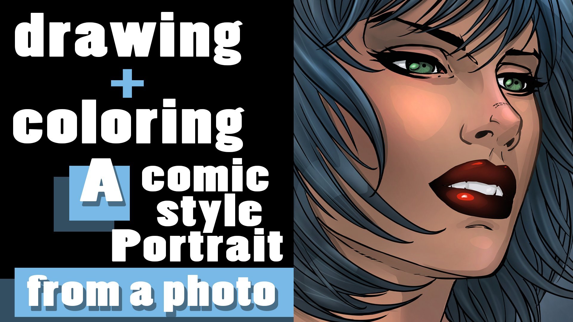 Drawing and Coloring a Comic Style Portrait from a Photo Robert