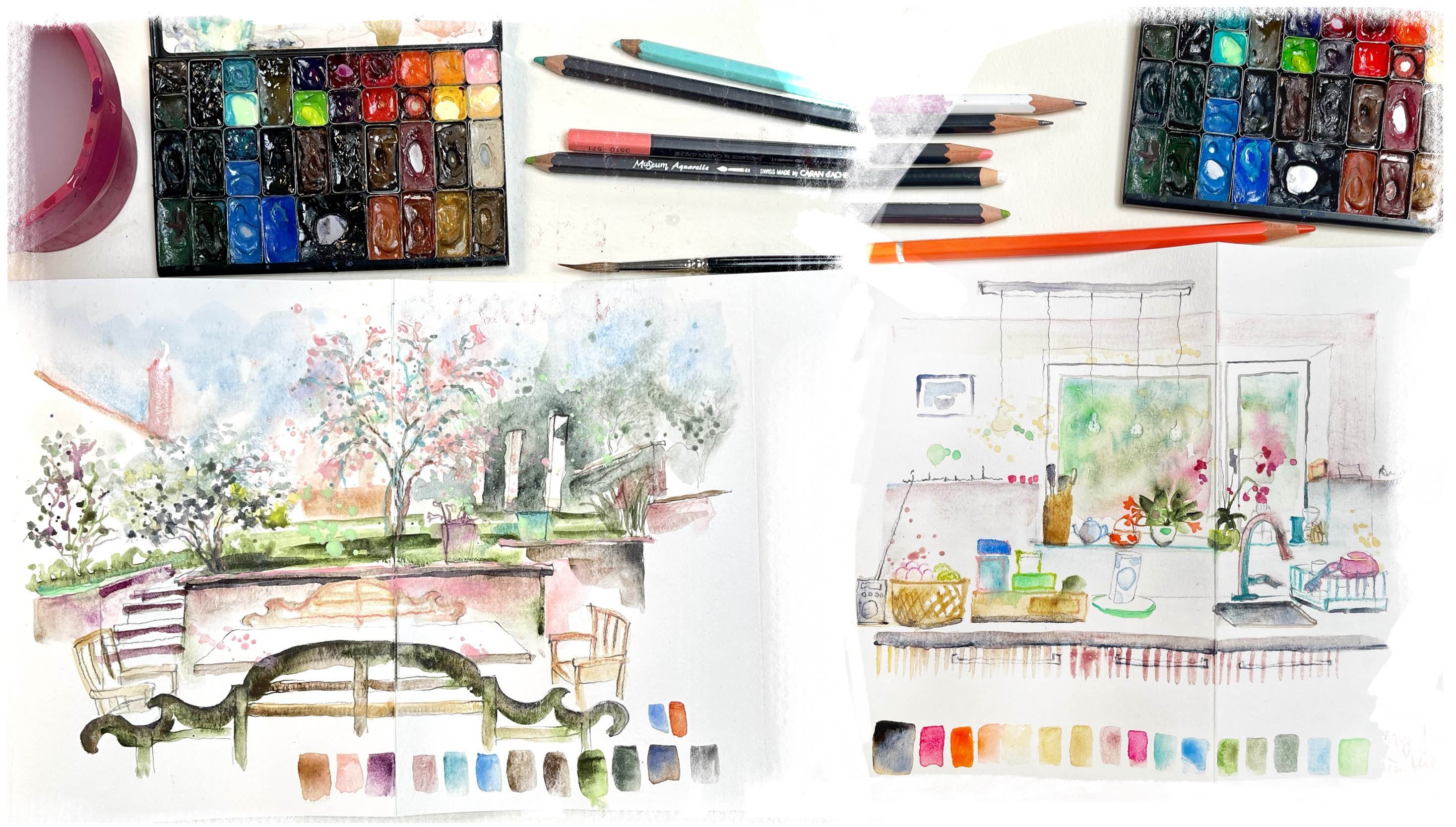 Sketchbook Wandering : Watercolor  Watercolor art journal, Sketch