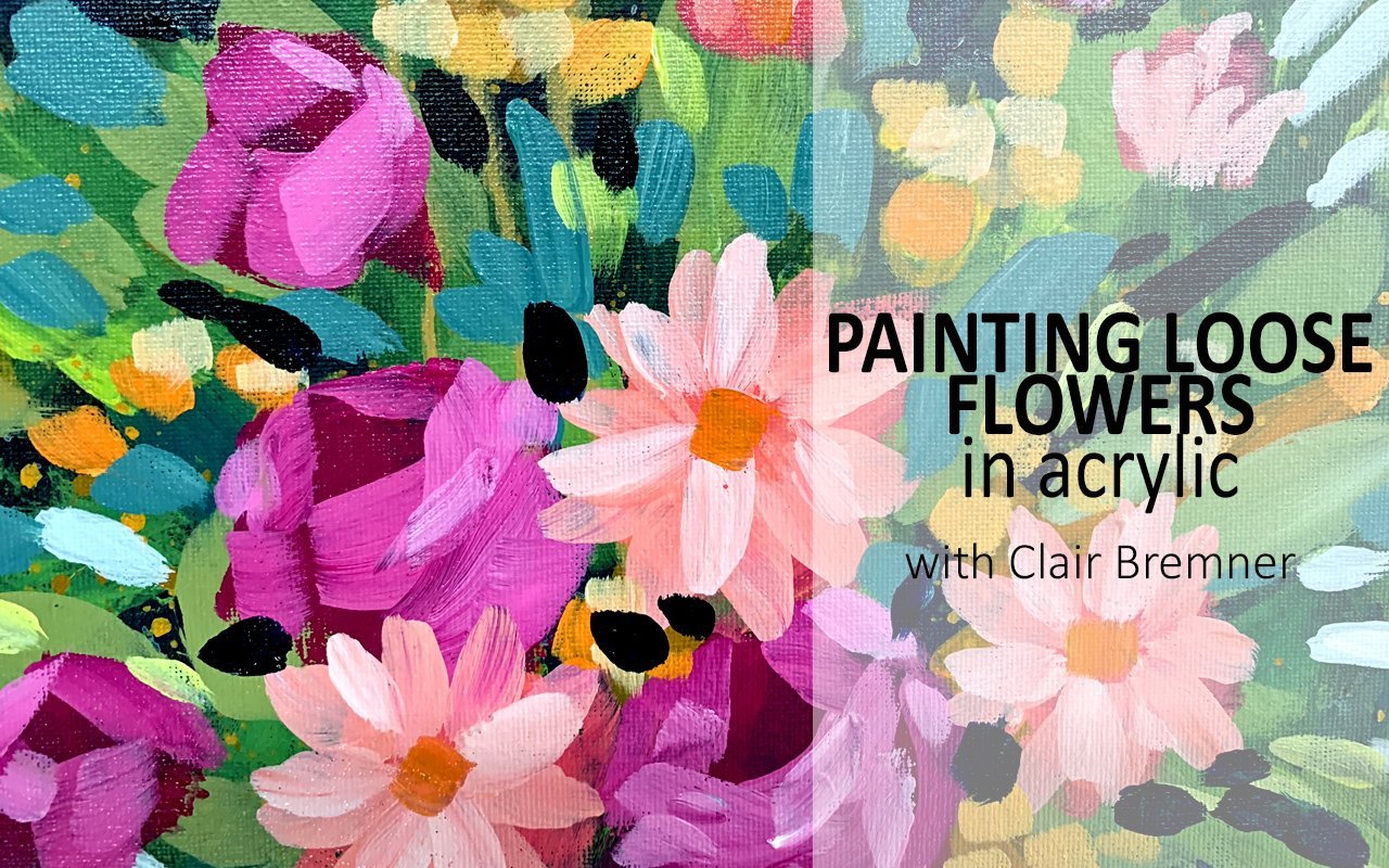 Painting Tutorial  Abstract Flowers with Acrylic Paint on