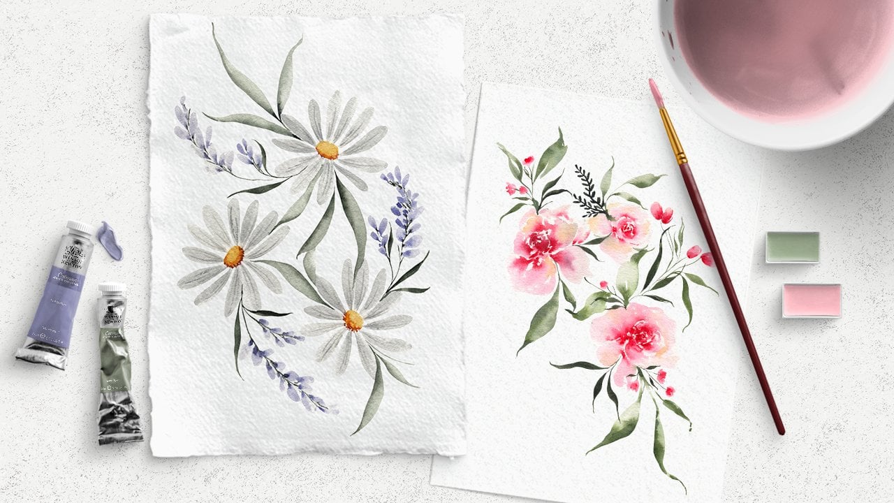 Effortless Watercolor Flowers: Paint Easy Loose Florals Using