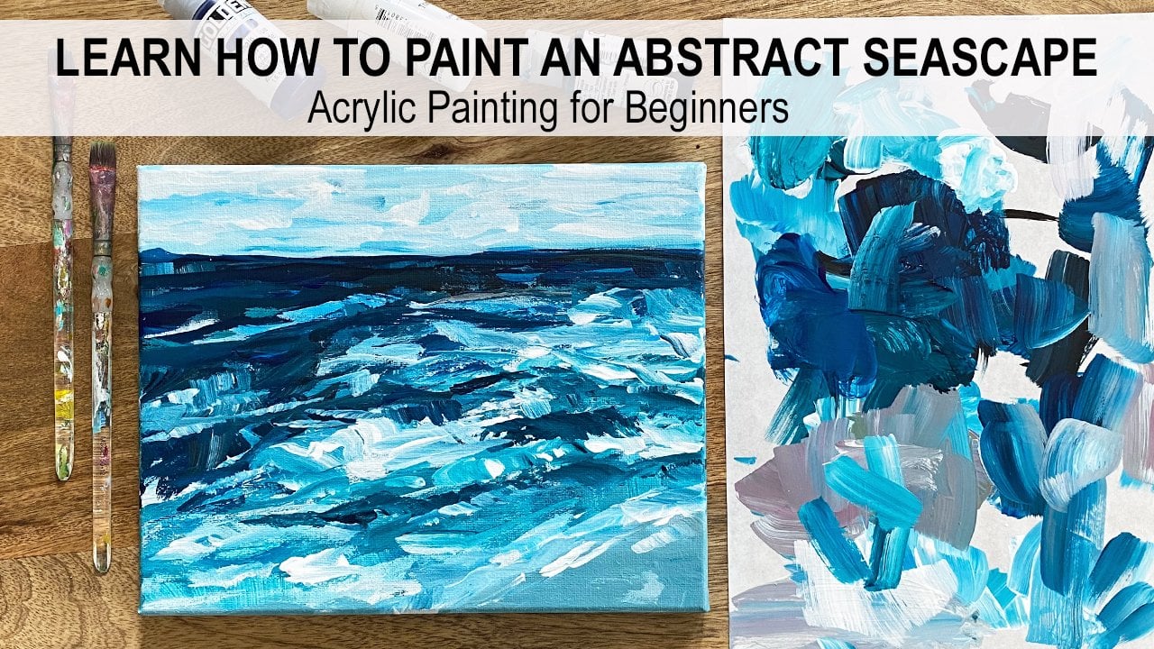 How to Paint Water (The Easy Way!) How to Paint an Underwater Background in  Acrylics 