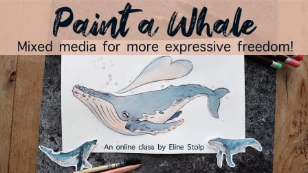Paint a Whale with Mixed Media for more Expressive Freedom!