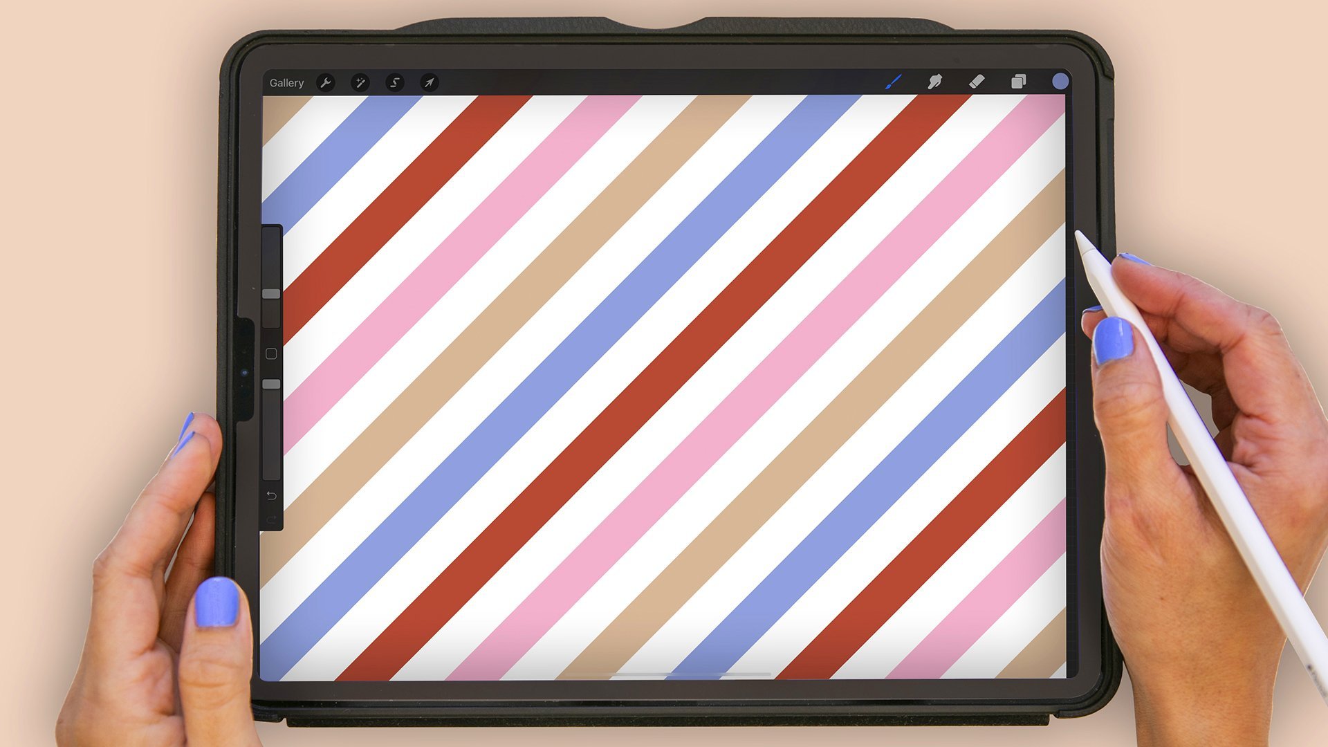 How to Make a Striped Pattern. Procreate Tutorial. Seamless Pattern Repeat.  Beginner Friendly. 