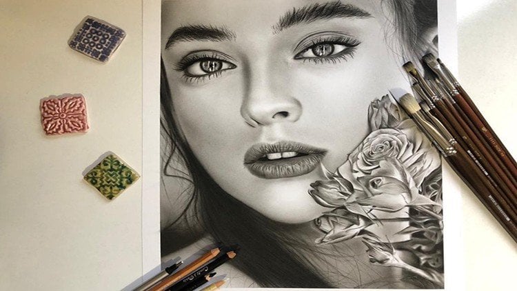 realistic portrait drawing pencil