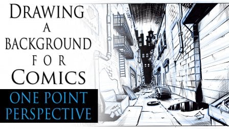 How to Draw a Background with 3 Point Perspective - Step 