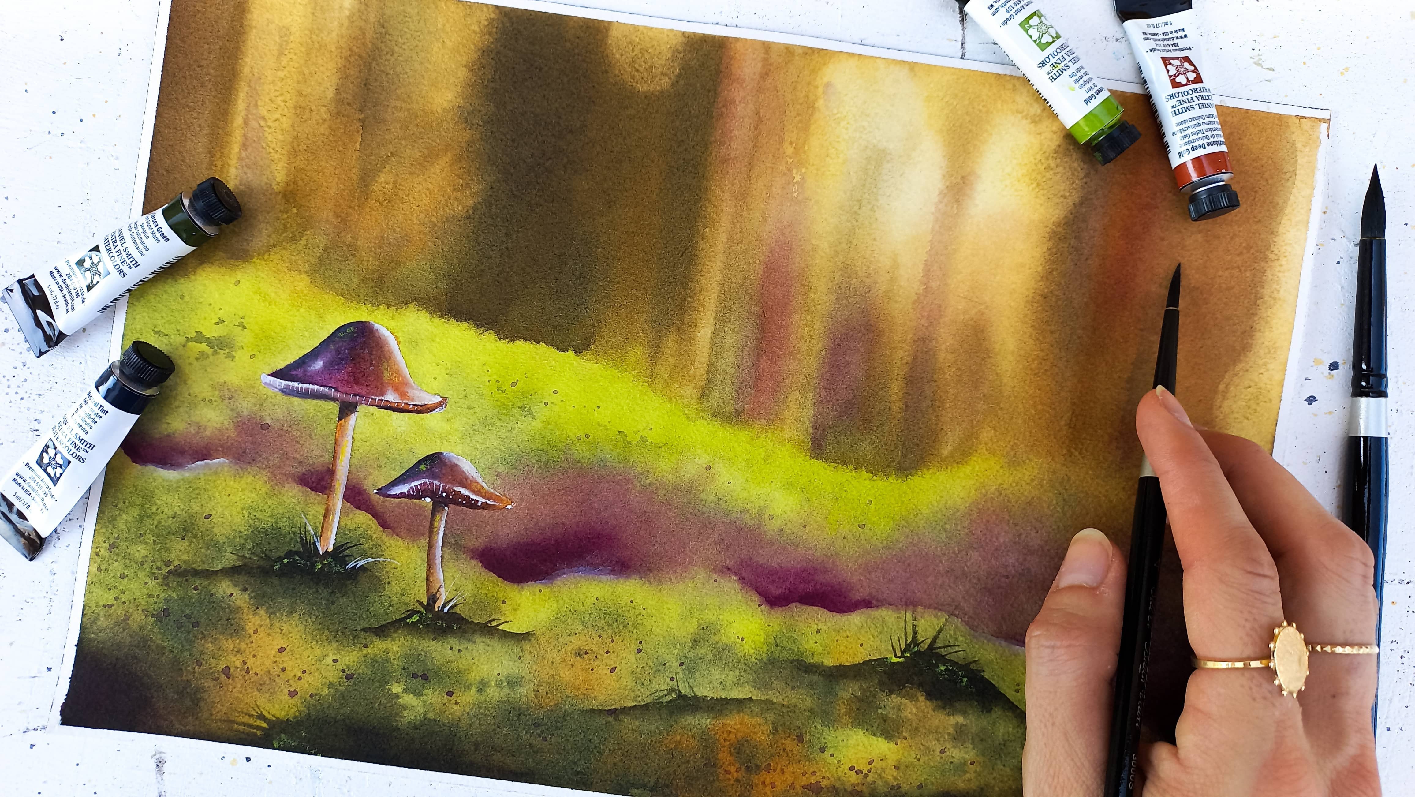 Magical Autumn in Watercolor : Practice the Blur Effect with a Forest  Landscape | Francoise Blayac | Skillshare, image size:4624x2604