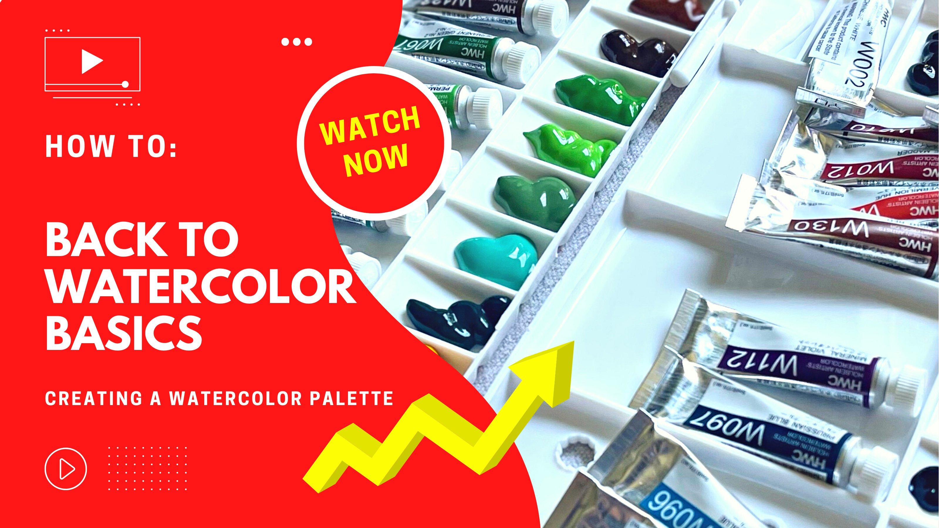 Setting up a sketching palette with Holbein watercolor paints