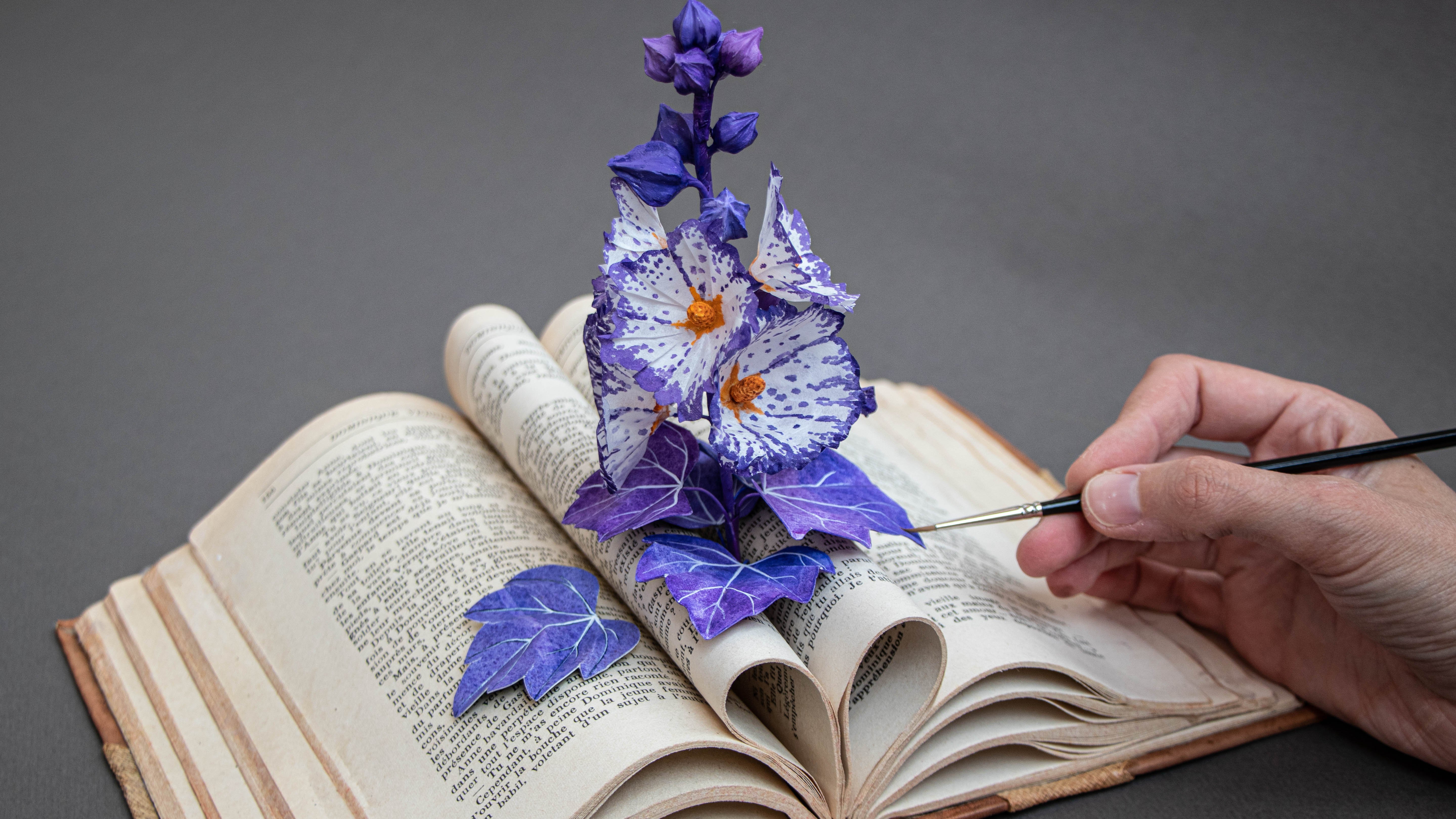 clay sculpture flowers