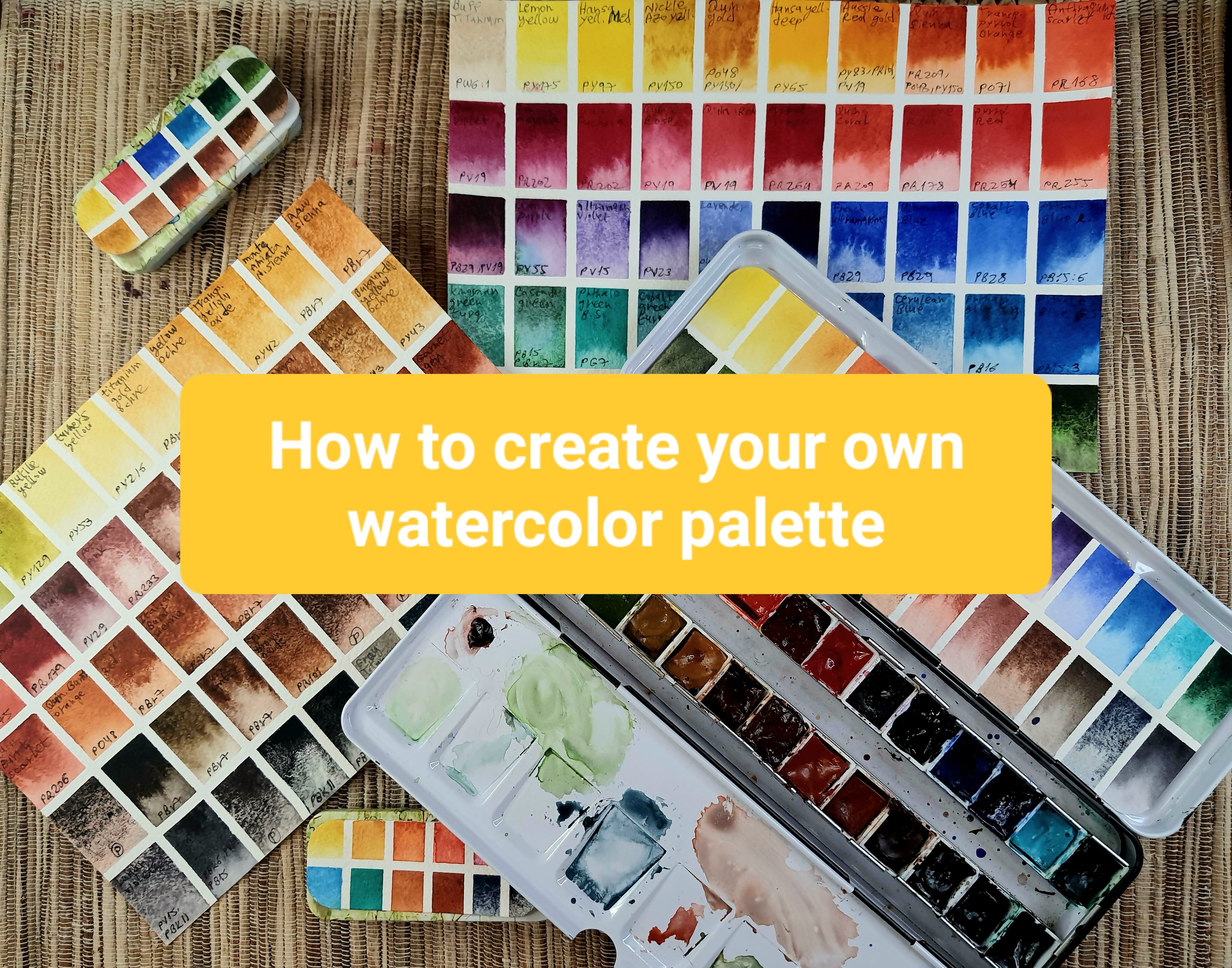 How to create your own watercolor palette, Ifat Yosef