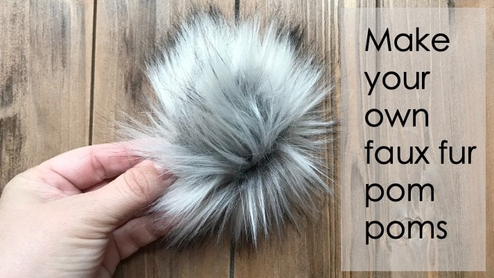 How to make FAUX FUR POM POMS for cheap! Quick, easy and super