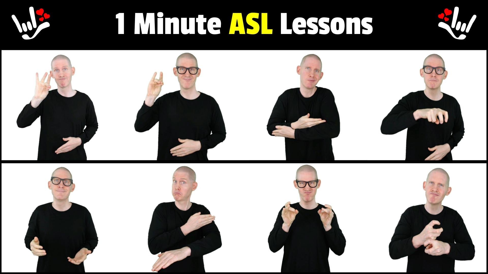 ASL 1 Minute ASL Lessons Statements Questions Conversations   Original