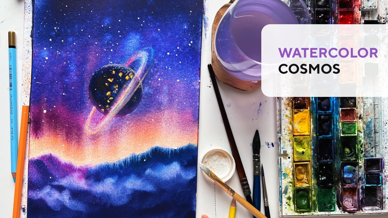 Wet-on-Wet Watercolor Planets - Friends Art Lab