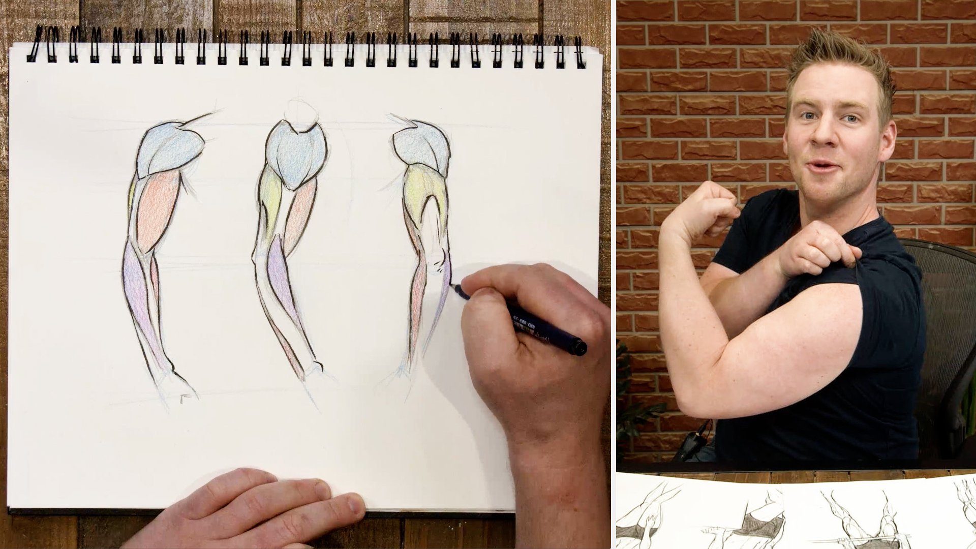 Las piernas de un hombre con pantalones anchos dibujan dibujos