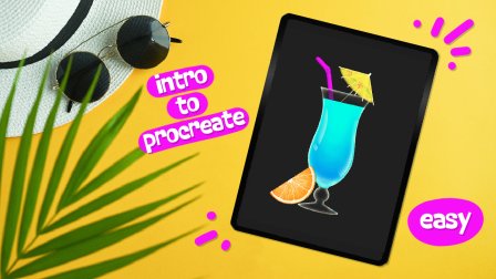 Procreate Basics: Draw a Realistic Tropical Drink | FREE BRUSHES