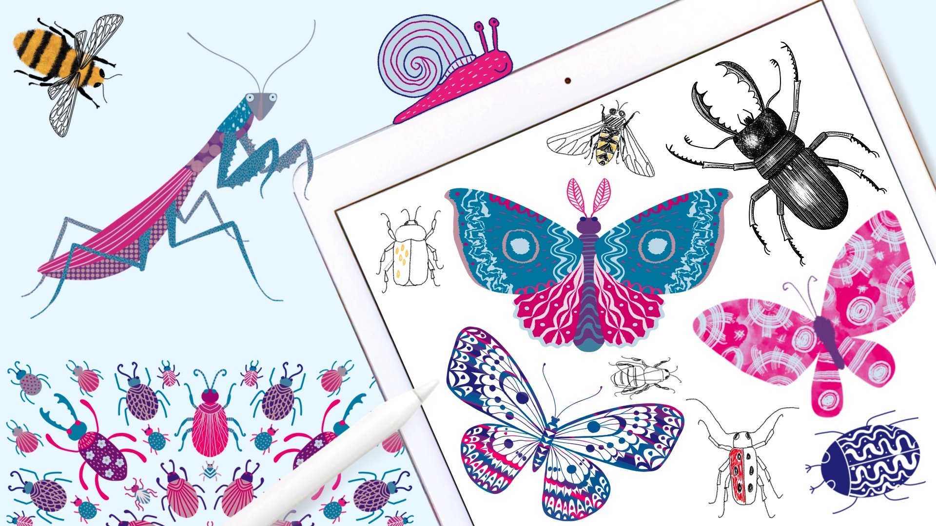 Arte no iPad: crie ilustrações em line art e páginas para colorir no  Procreate, Nic Squirrell