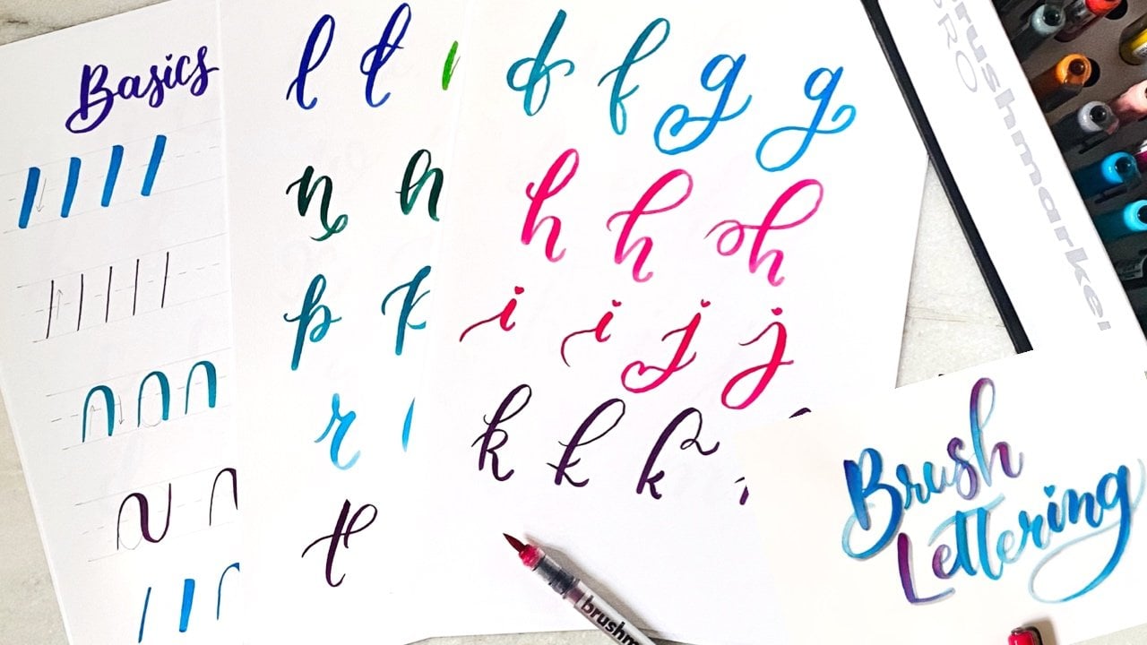 Brush Pen Lettering & Calligraphy Complete Beginner's Guide