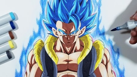 COMO DESENHAR GOKU SUPER SAYAJIN BLUE Dragon Ball Super, By Drawing  Animes/Mangá