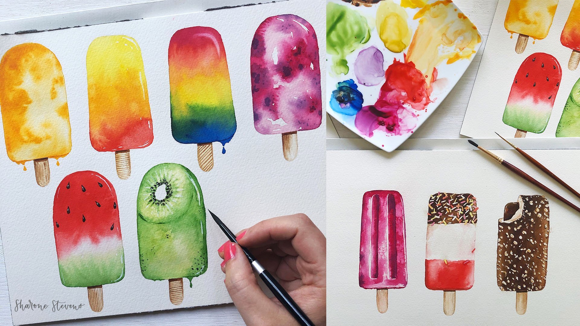 ▷ Paletas para acuarela 