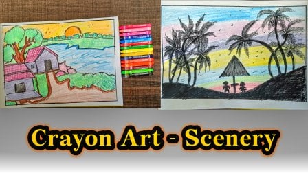 little kid crayon drawings