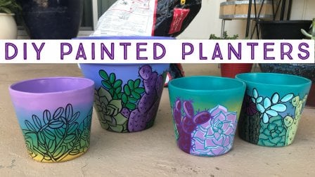 DIY Acrylic Painted Pots : Tips & Techniques, Succulent & Cactus Planters From Start To Finish