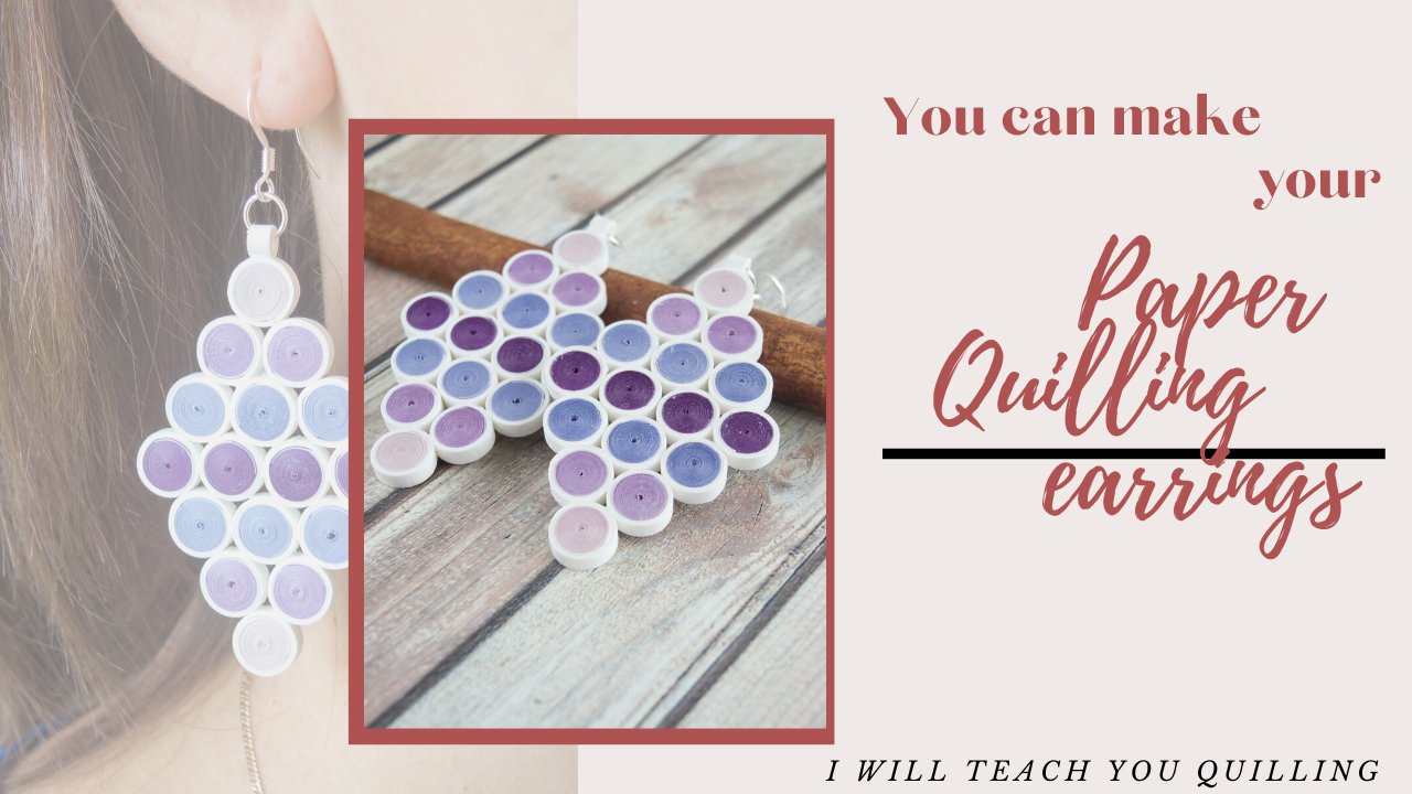 Easy Quilling Paper Waterproof Earrings For Beginners Alyona