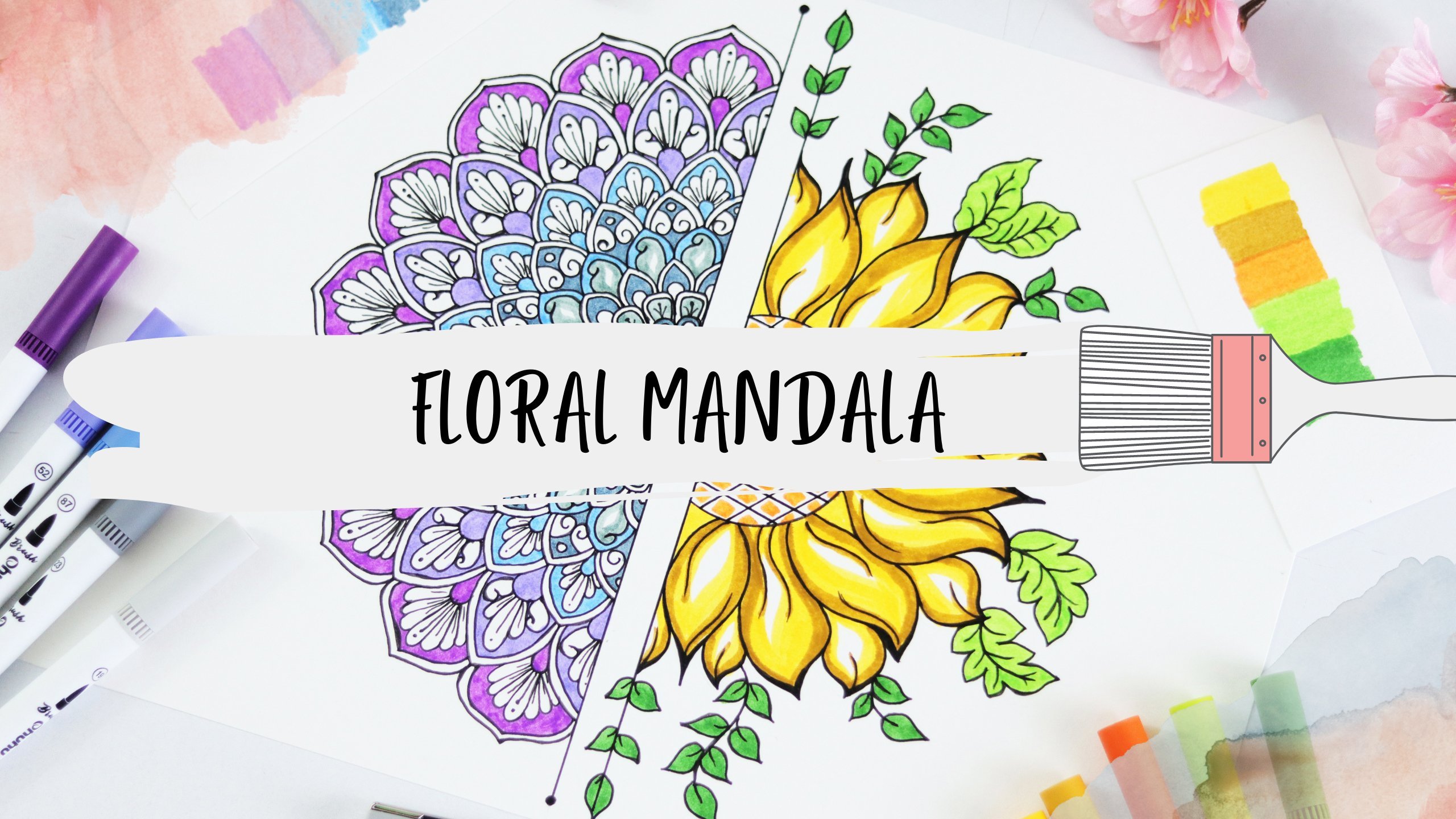 Bloco com Desenhos Mandalas e Lápis para Pintar