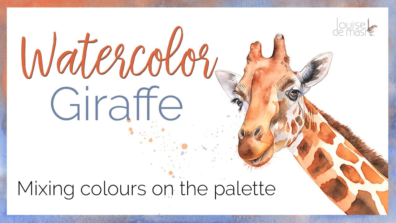Girafe à l'aquarelle | Louise De Masi | Skillshare, image size:1280x720