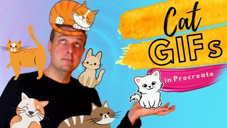 Animation de procreate : Comment fabriquer des GIF pour enfants de chat