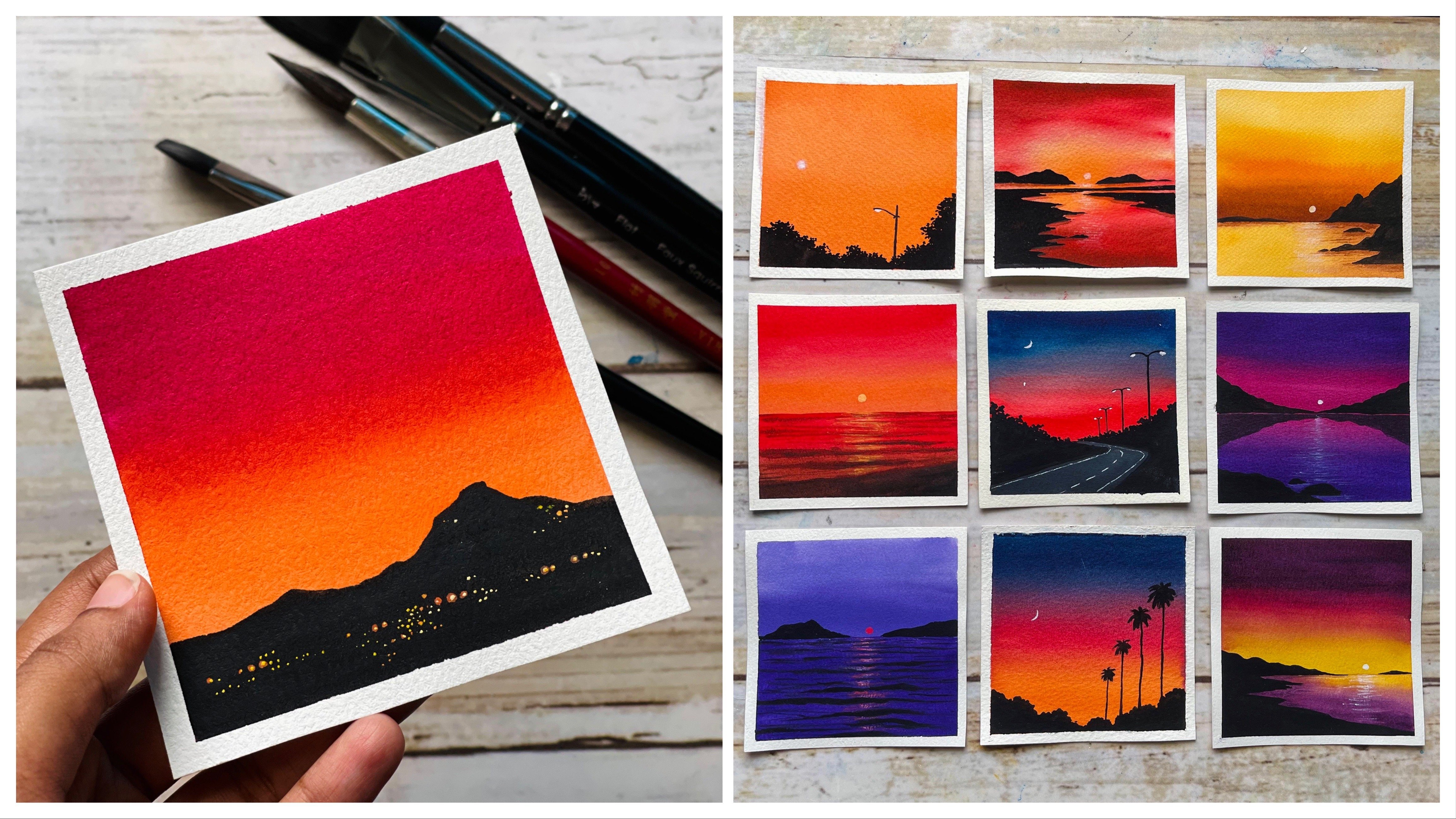 Anyone Can Paint Learn to Paint 10 Easy Watercolor Sunsets