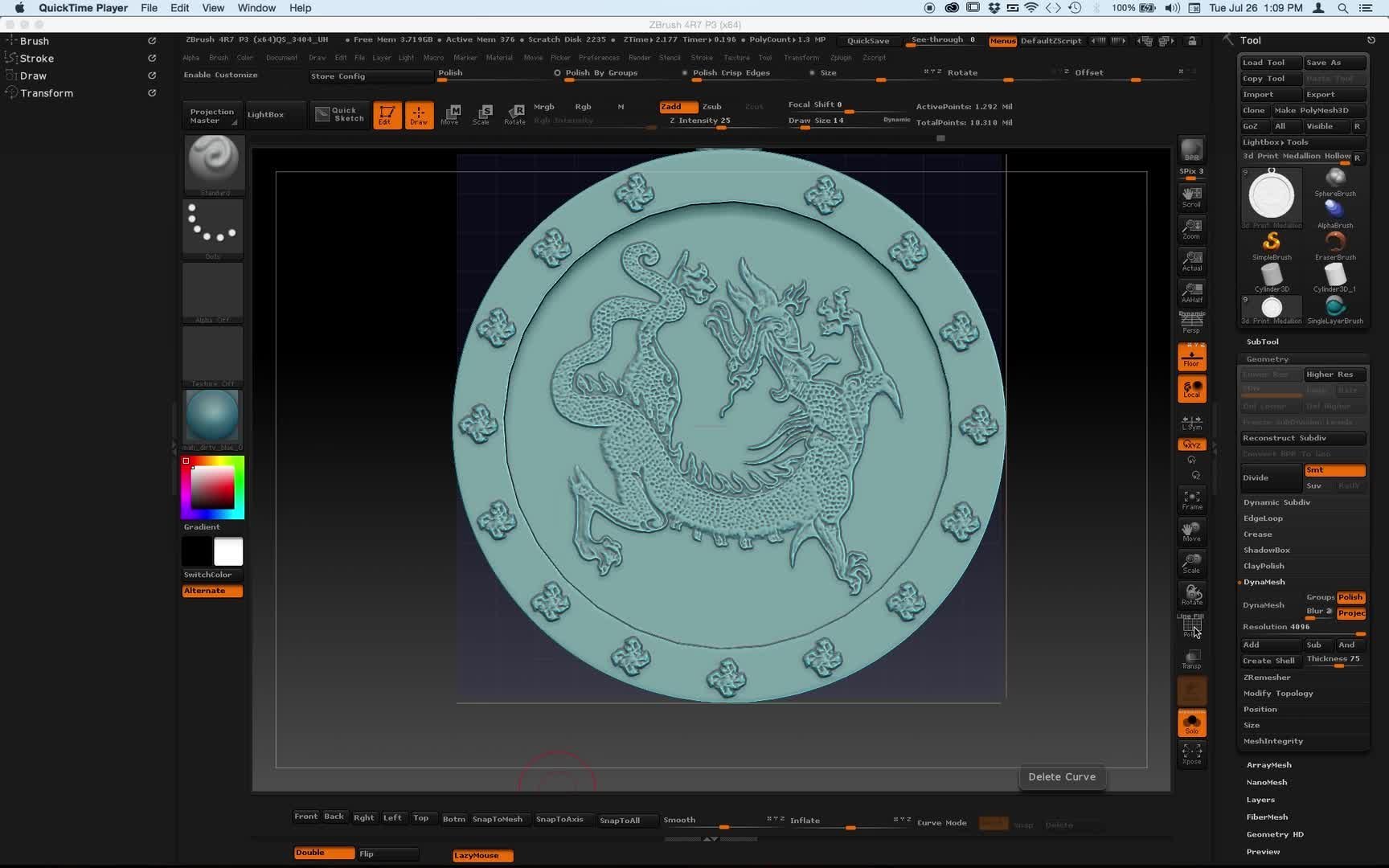 applying alpha zbrush