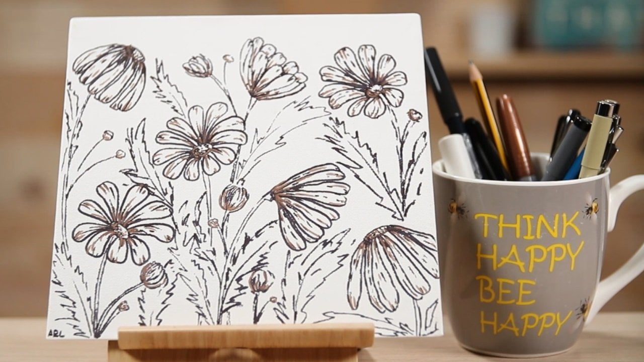 Floral Pencil Drawings - Fine Art Blogger