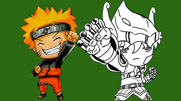 How to draw Naruto with pencil colour learning for kids (44