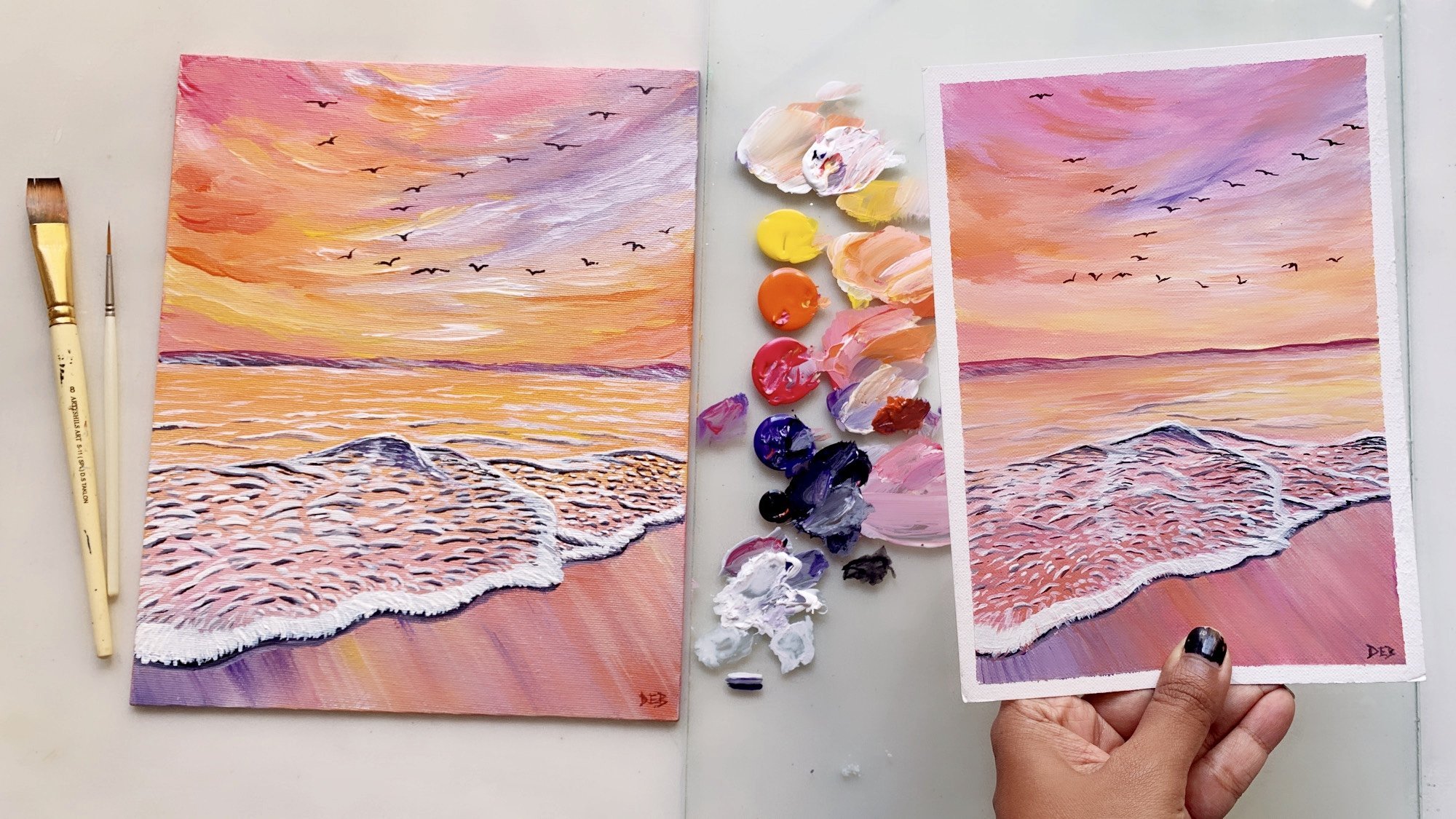 Acrylic Painting: How To Paint Sea Waves, Debasree Dey