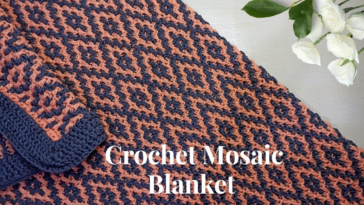 Crochet Mosaic Blanket Pattern: Crochet pattern