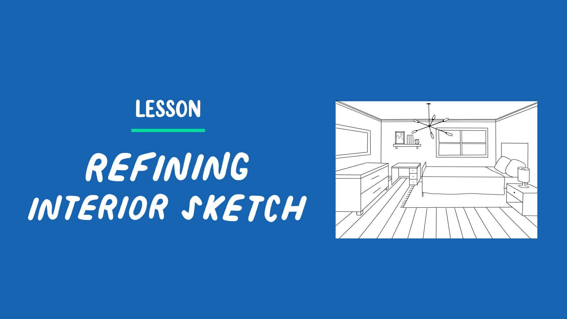 Esboço de interiores no Procreate: desenhando uma cena de perspectiva de um  ponto | Isaiah Cardona | Skillshare, image size:1920x1080