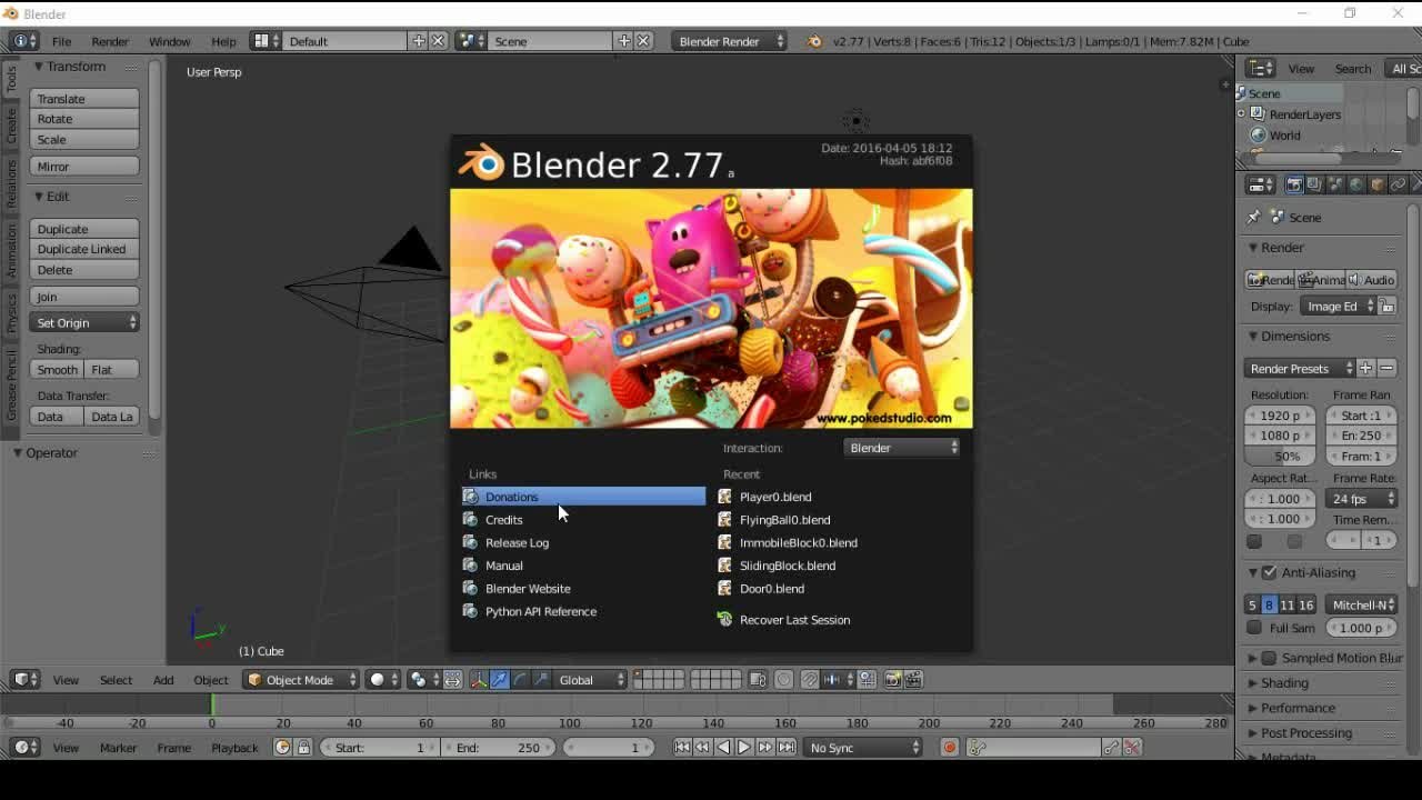 First Steps in Blender Part 1/6 Moving Around Blender Kamil Pakula