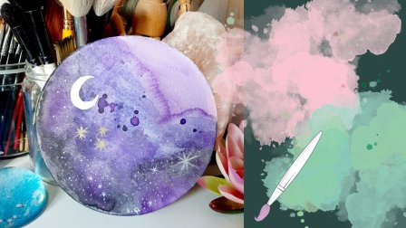 Peindre des Aquarelles créatives avec le Mix-média!