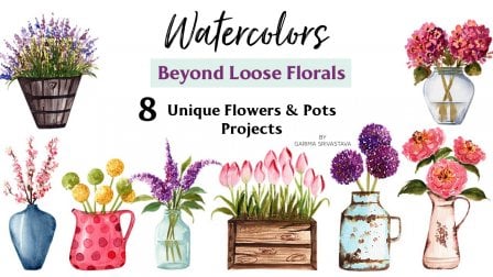 Watercolor Loose Florals Masterclass (10+ courses to get you started) -  Audrey Ra Design