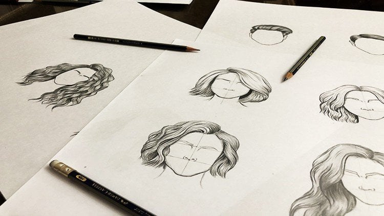 Como Desenhar Cabelos (Passo a Passo)  Cabelo desenho, Desenho realista,  Tutorial para desenhar cabelo