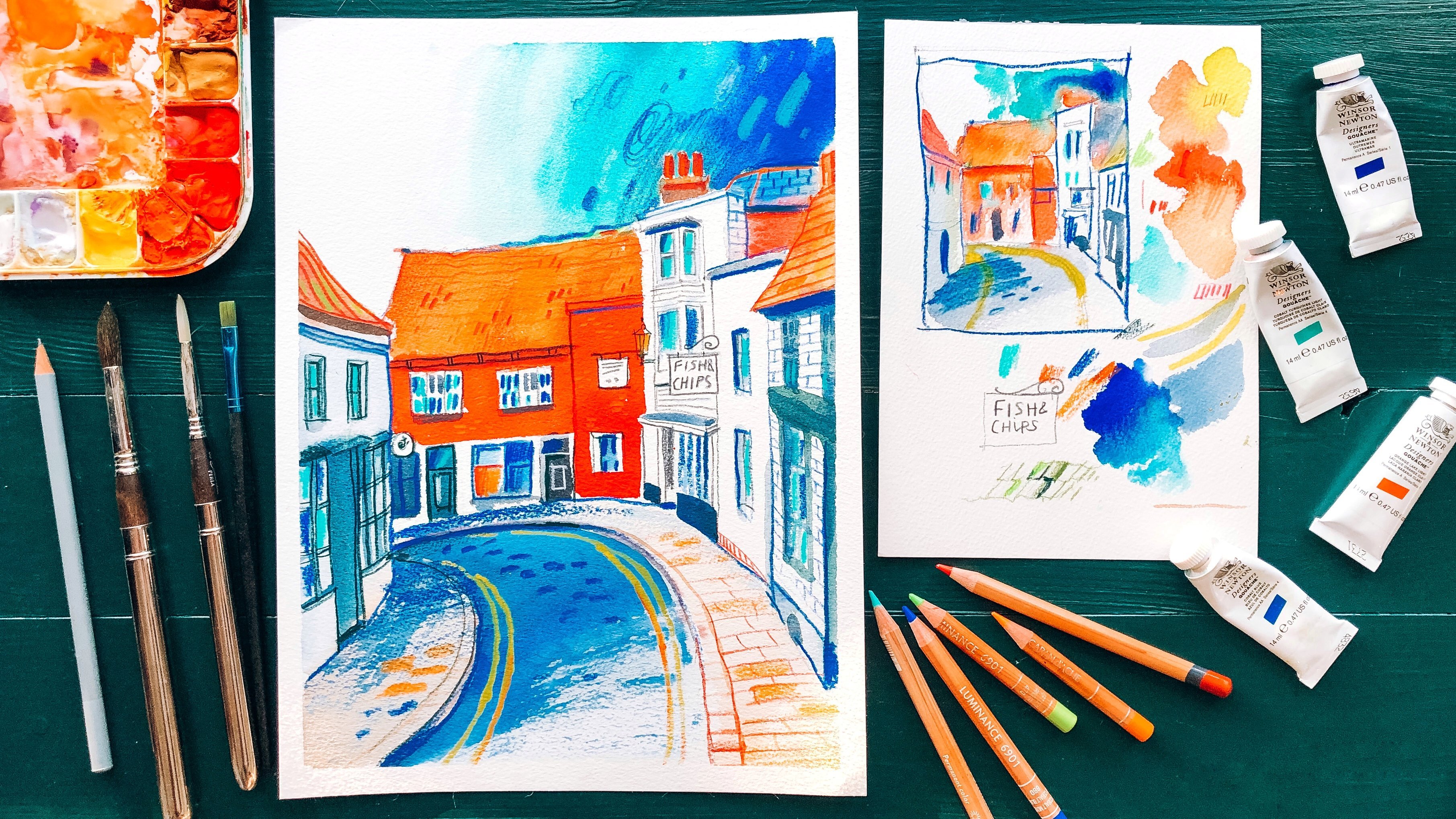 Playing with Gouache  Sketch Away: Travels with my sketchbook