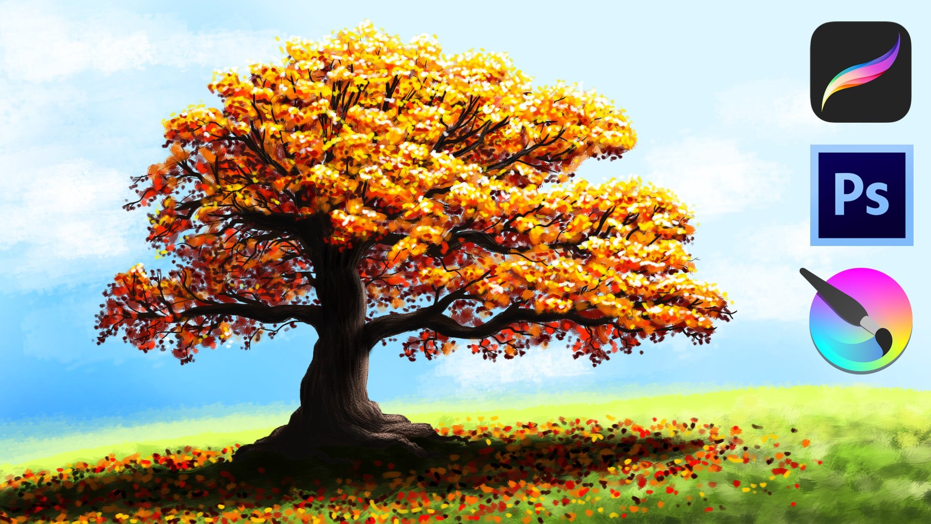 easy tree paintings