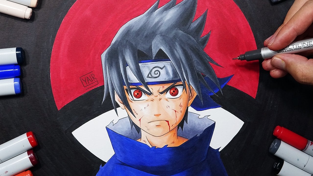 Como Desenhar O Sasuke Uchiha De Naruto (Passo A Passo Fácil