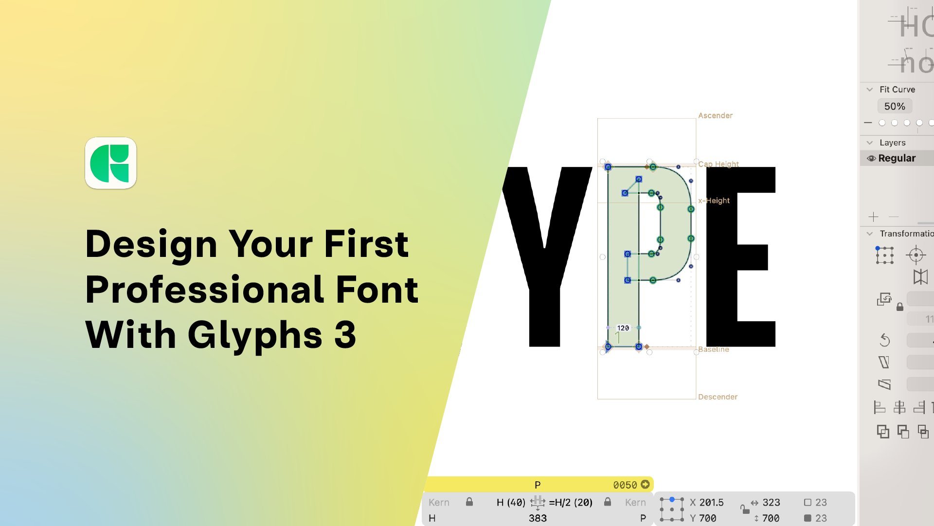 Design Your First Professional Font With Glyphs 3 | Adam Greasley