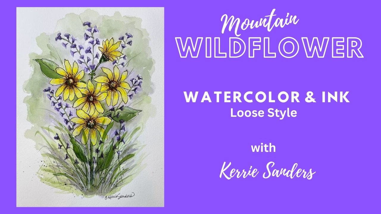 Wildflowers Watercolor Dried Wild Florals - Design Cuts